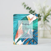 BUDGET Tropische Bladeren Bestemming Trouw Uitnodi (Staand voorkant)