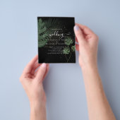 BUDGET Tropische eilandpalm leveert strandbruiloft Flyer (Hand)