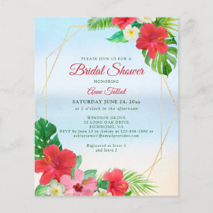 Budget Tropische Floral Bridal Shower