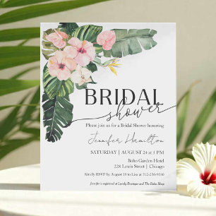 Budget Tropische Floral Bridal Shower