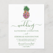 BUDGET Tropische Floral Hibiscus Pineapple Weddens (Voorkant)