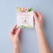 Budget Tropische Floral Weddenschap Flyer (Hand)