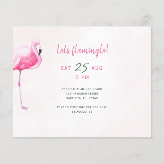 Budget tropische FOTO kinderen verjaardagsfeestje  (Achterkant)