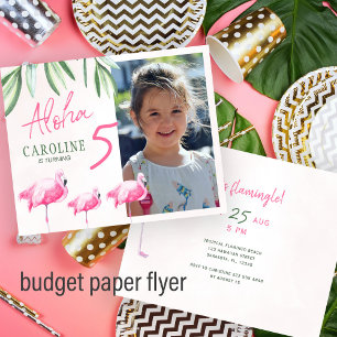Budget tropische FOTO verjaardagsuitnodiging kinde Flyer