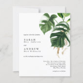 BUDGET Tropische groen moderne weddenschap (Voorkant)