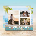 Budget Tropische kerstfotokaarten<br><div class="desc">De kleine horizontale kerstkaarten van 4, 5 x 5, 6 inch voor papier bevatten 3 foto's op een tropisch strand, stoep en zandachtergrond. Deze betaalbare vakantiefoto's zijn gedrukt op papier van 110 lb dat verkrijgbaar is in drie formaten. **WITTE BEELDEN ZIJN OPTIONEEL OP ORDERPAGINA. Controleer uw bestelling tweemaal voordat u...</div>