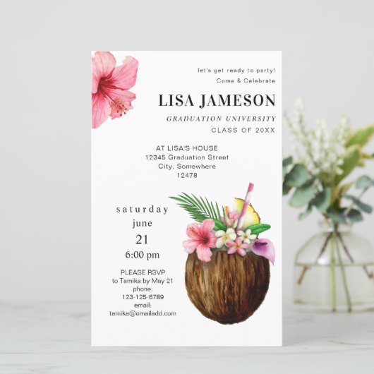 Budget Tropische Kokosnoot Afstuderen V2 (Staand voorkant)