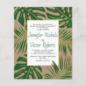 BUDGET Tropische kraftuitnodiging voor bruiloft (Voorkant)
