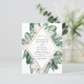 Budget Tropische Magnolia Floral Weddenschap (Staand voorkant)