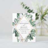 Budget Tropische Magnolia Floral Weddenschap (Staand voorkant)