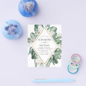 Budget Tropische Magnolia Floral Weddenschap Flyer (Enkel)