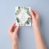 Budget Tropische Magnolia Floral Weddenschap Flyer (Hand)