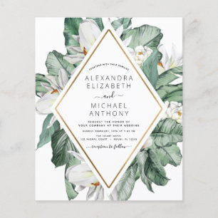 Budget Tropische Magnolia Floral Weddenschap Flyer