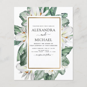 Budget Tropische Magnolia Floral Weddenschap Flyer