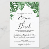 Budget Tropische Palm Greenery Wedding (Voorkant)