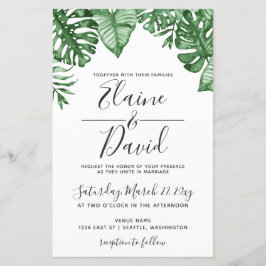 Budget Tropische Palm Greenery Wedding