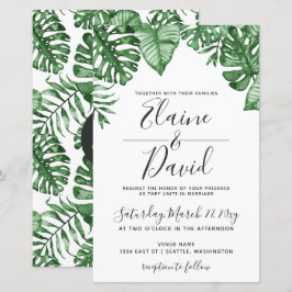 Budget Tropische Palm Greenery Wedding