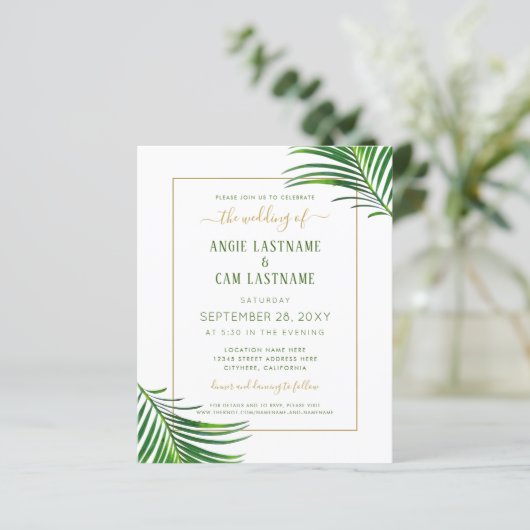 Budget Tropische Palm Leaf Greenery (Staand voorkant)