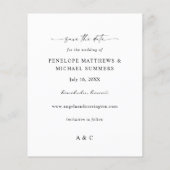 Budget Tropische Palm Leaf Photo Save the Date (Achterkant)