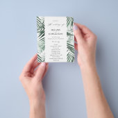 Budget Tropische Palm Leaves Wedding Ceremony Flyer (Hand)