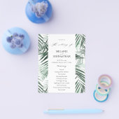 Budget Tropische Palm Leaves Wedding Ceremony Flyer (Enkel)