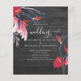 BUDGET Tropische Pampas Grass Navy Berry Wedding