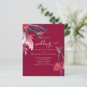 BUDGET Tropische Pampas Grass Navy Berry Wedding (Staand voorkant)