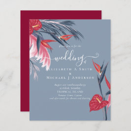 BUDGET Tropische Pampas Grass Navy Berry Wedding