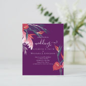 BUDGET Tropische Pampas Grass Navy Berry Wedding (Staand voorkant)