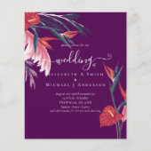 BUDGET Tropische Pampas Grass Navy Berry Wedding (Voorkant)
