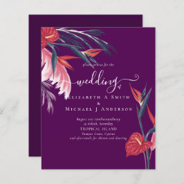 BUDGET Tropische Pampas Grass Navy Berry Wedding