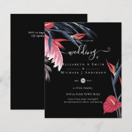 BUDGET Tropische Pampas Grass Navy Berry Wedding