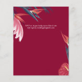 BUDGET Tropische Pampas Grass Navy Berry Wedding (Achterkant)