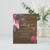 BUDGET Tropische Pampas Grass Navy Berry Wedding (Staand voorkant)