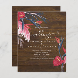 BUDGET Tropische Pampas Grass Navy Berry Wedding