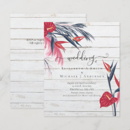 BUDGET Tropische Pampas Grass Navy Berry Wedding