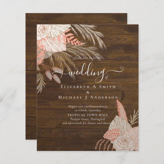 BUDGET Tropische pampas grass Terracotta Weddensch (Voorkant / Achterkant)