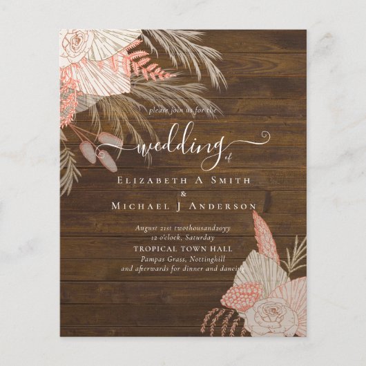 BUDGET Tropische pampas grass Terracotta Weddensch (Voorkant)