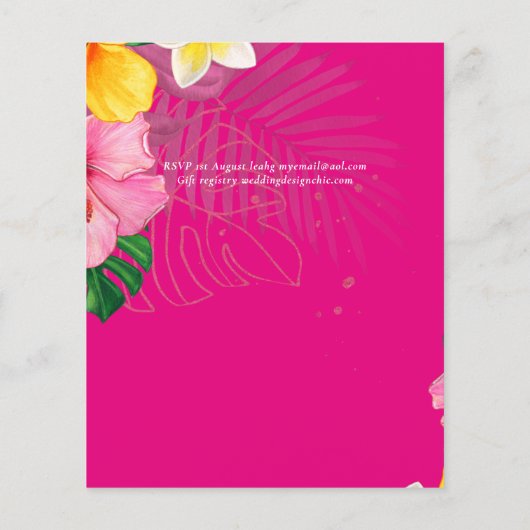 BUDGET tropische paradijselijke strandbruiloft (Achterkant)