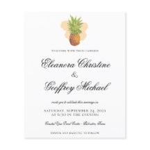 Budget Tropische Pineapple Waterverf Foto Weddin