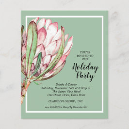 Budget Tropische Protea Holiday Uitnodiging Flyer