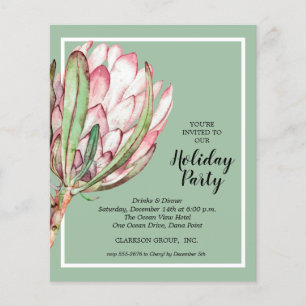 Budget Tropische Protea Holiday Uitnodiging Flyer