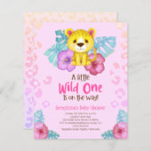 BUDGET Tropische regenboogluipaard Baby shower uit (Voorkant / Achterkant)