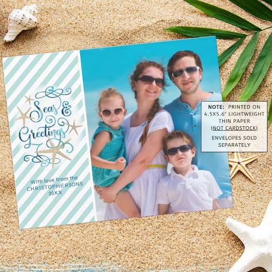 Budget Tropische Zeeen en Fotokaart voor Greetings