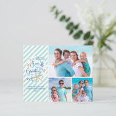 Budget Tropische Zeeen en Groeten 3 Fotokaart (Staand voorkant)