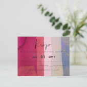 BUDGET Trouw Bes Berry Rood Paars Waterverf Briefkaart (Staand voorkant)