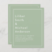 BUDGET Trouw Sage Appelgroen Monochroom Tekst (Voorkant / Achterkant)