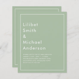 BUDGET Trouw Sage Appelgroen Monochroom Tekst