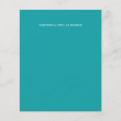 BUDGET Trouw Uitnodiging Turkoois Goud Abstract (Achterkant)