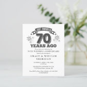 Budget Trouwdag 70ste Verjaardag Uitnodiging (Staand voorkant)